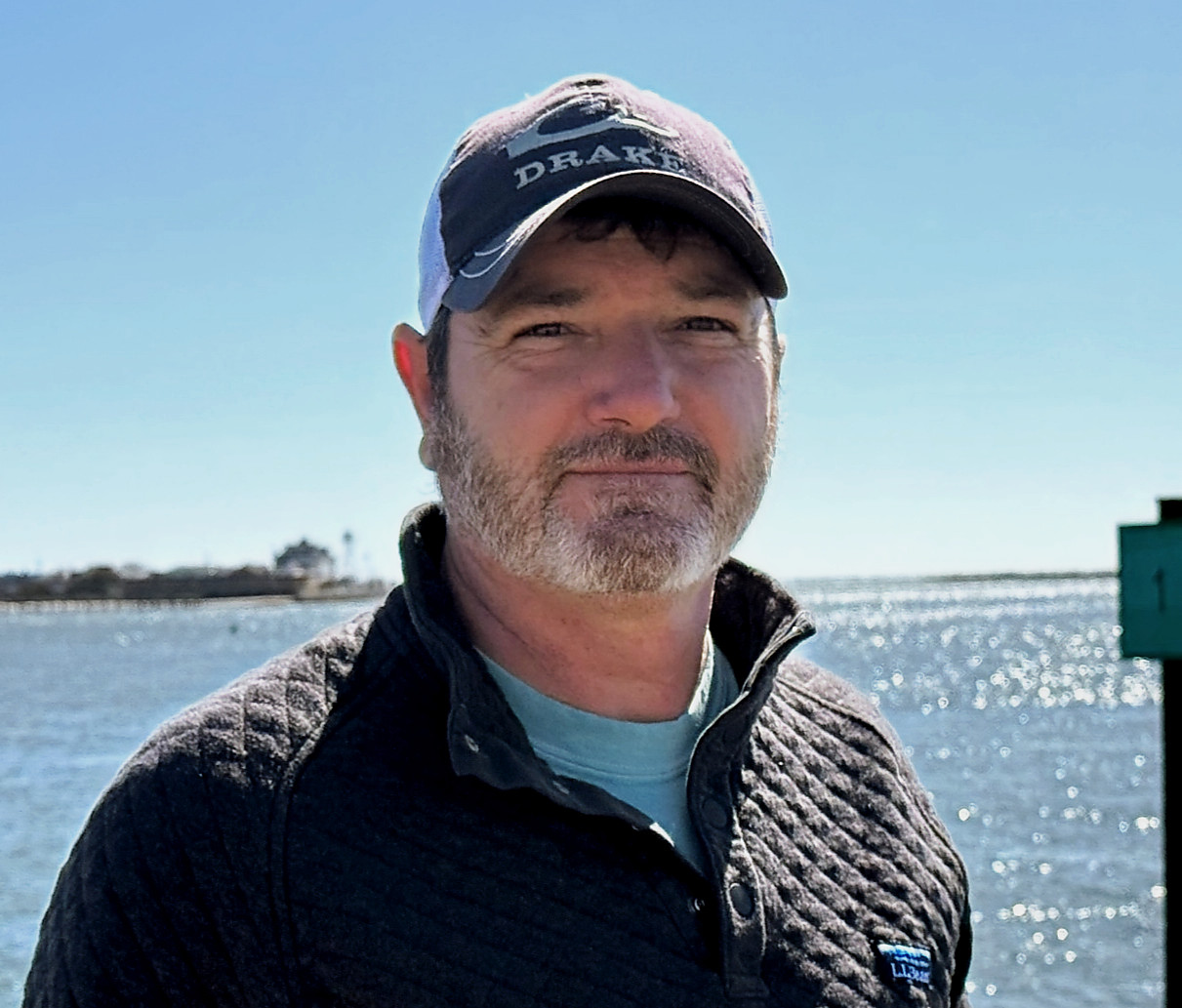 Donnie Mull, owner of Eastern Bay Boat Works, on the water in Ocean City, Maryland