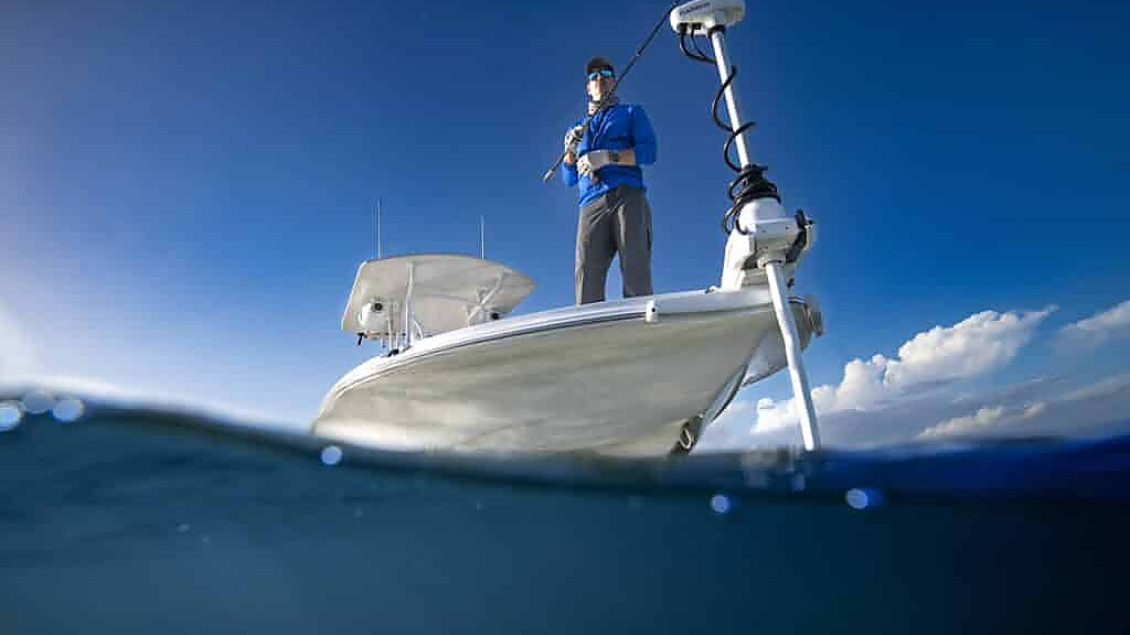 A center console offshore, the kind of boat a Garmin OnBoard man overboard system is fitted to